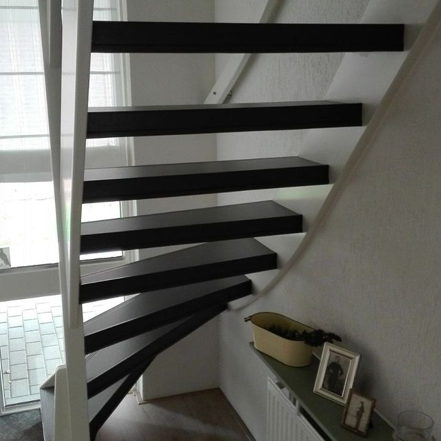 Open trap zwart en wit